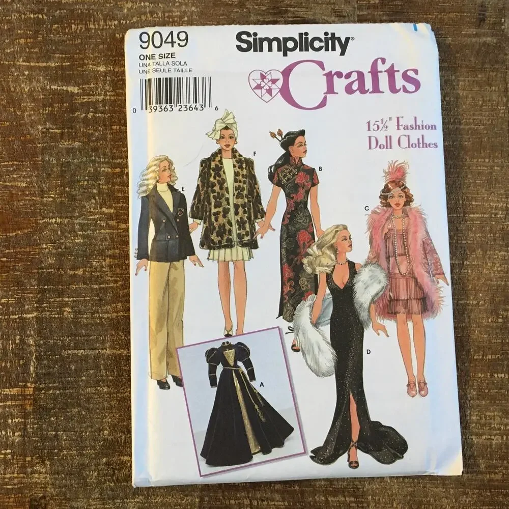 Simplicity Crafts Sewing Pattern 9049 15.5